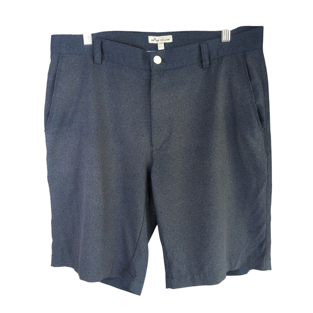 Peter Millar Shorts Mens 33 Blue Print 10" Golf‎ Performance